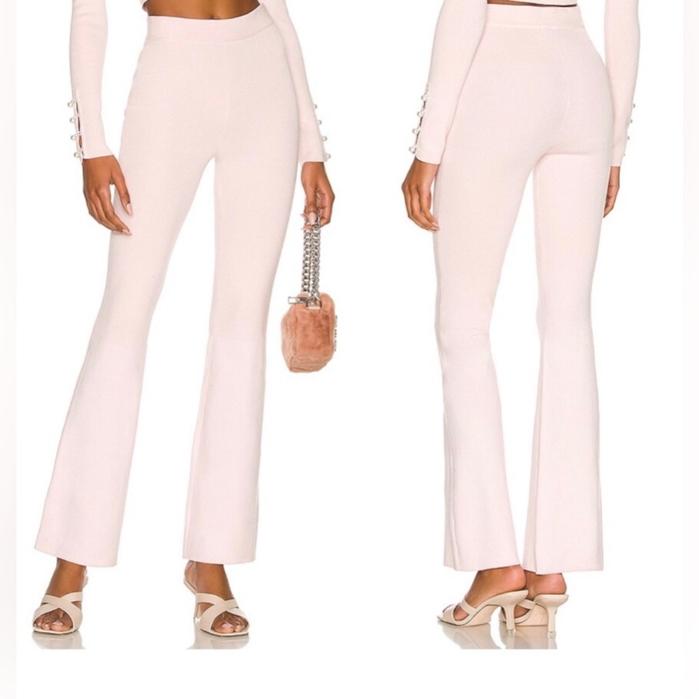 Majorelle Revolve Laurel Knit Ribbed Pants in Orchid Baby Pink Boho‎ Chic Medium